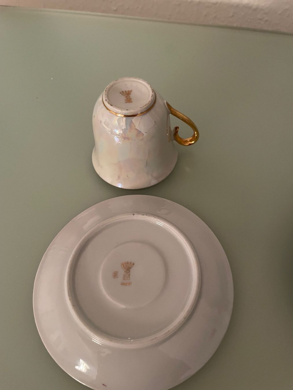 Set di piatti: 2 , Limoges, Goldrand, handgemalt! – Usato da Ehrendingen venduto da torresuda98 1