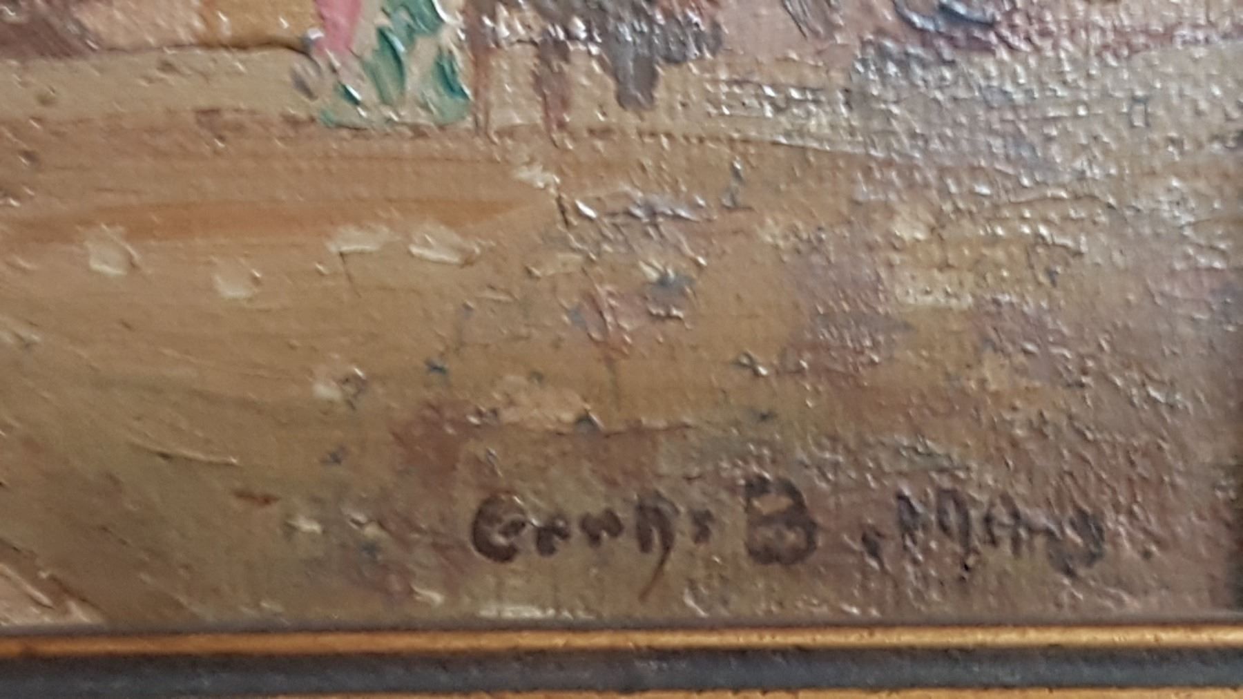 Dipinti: beau tableau intérieur de village animé – Usato da Lausanne venduto da leneko 4