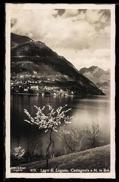 Cartoline postali: AK Castagnola, Castagnola e Monte Bre – Usato da Berlin venduto da bartko-reher
