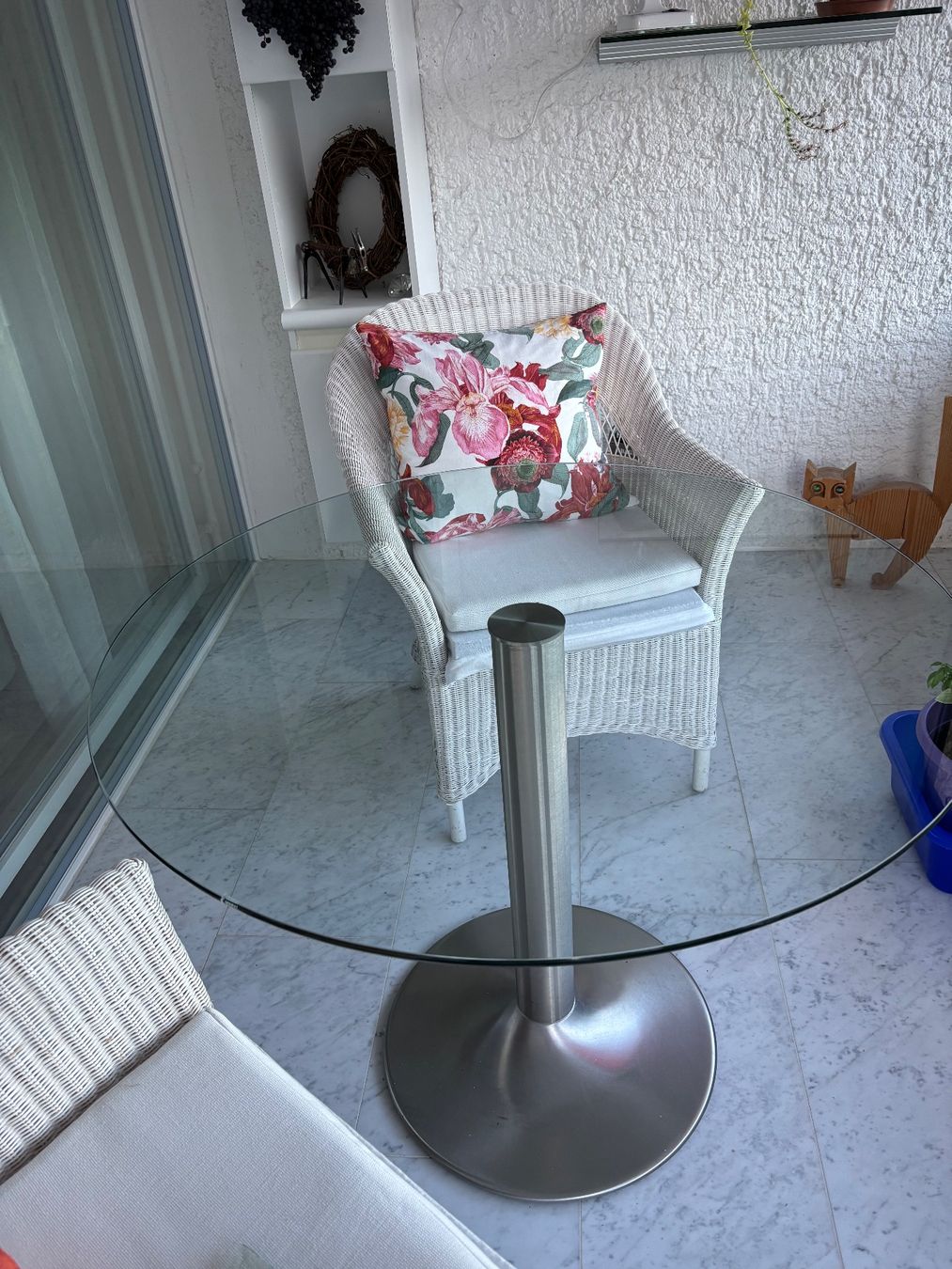 Tables: Glastisch rund 90 cm – D'occasion à Hinterkappelen par cogolin1 1