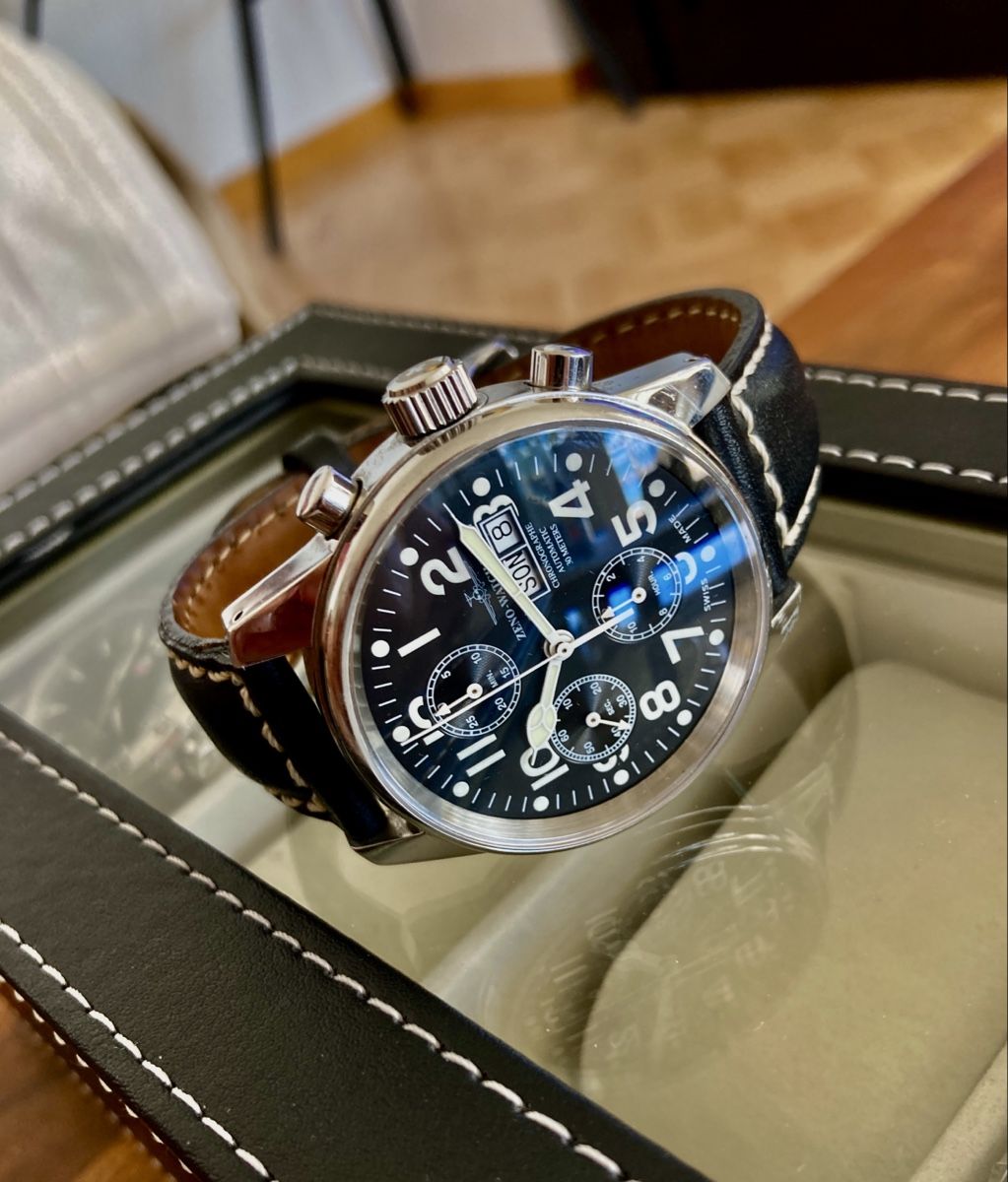 Zeno Orologi: Selten Zeno Classic Chronograph Day-Date Original – Usato da Feusisberg venduto da Aquasphere 4