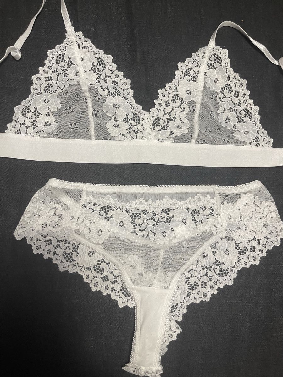 Altra biancheria intima: Set Intimo Bianco Pizzo Elegante e Sensuale-nuovo M/L – Nuovo e nell'imballaggio originale da Locarno venduto da Fixed8 4
