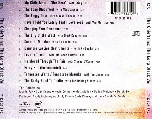 CD: CD Chieftains - Long black veil (1995) – Usato da Möriken AG venduto da mineralia 1