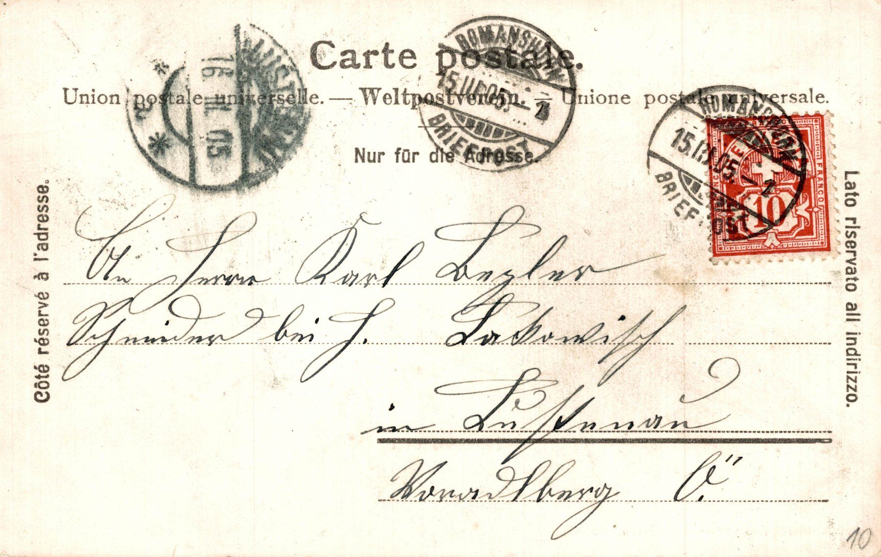 Cartoline postali: Romanshorn. Blick zum Bodensee – Usato da Bronschhofen venduto da Astore 1