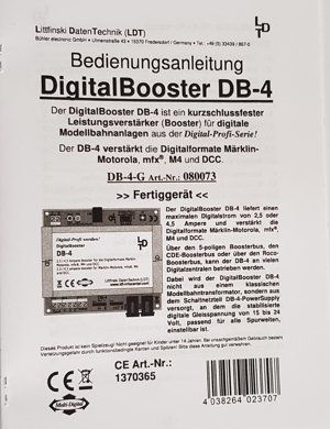 Modellini di ferrovie: 2 Stk Littfinsky DigitalBooster DB-4 – Usato da Obfelden venduto da wanderfredy 2