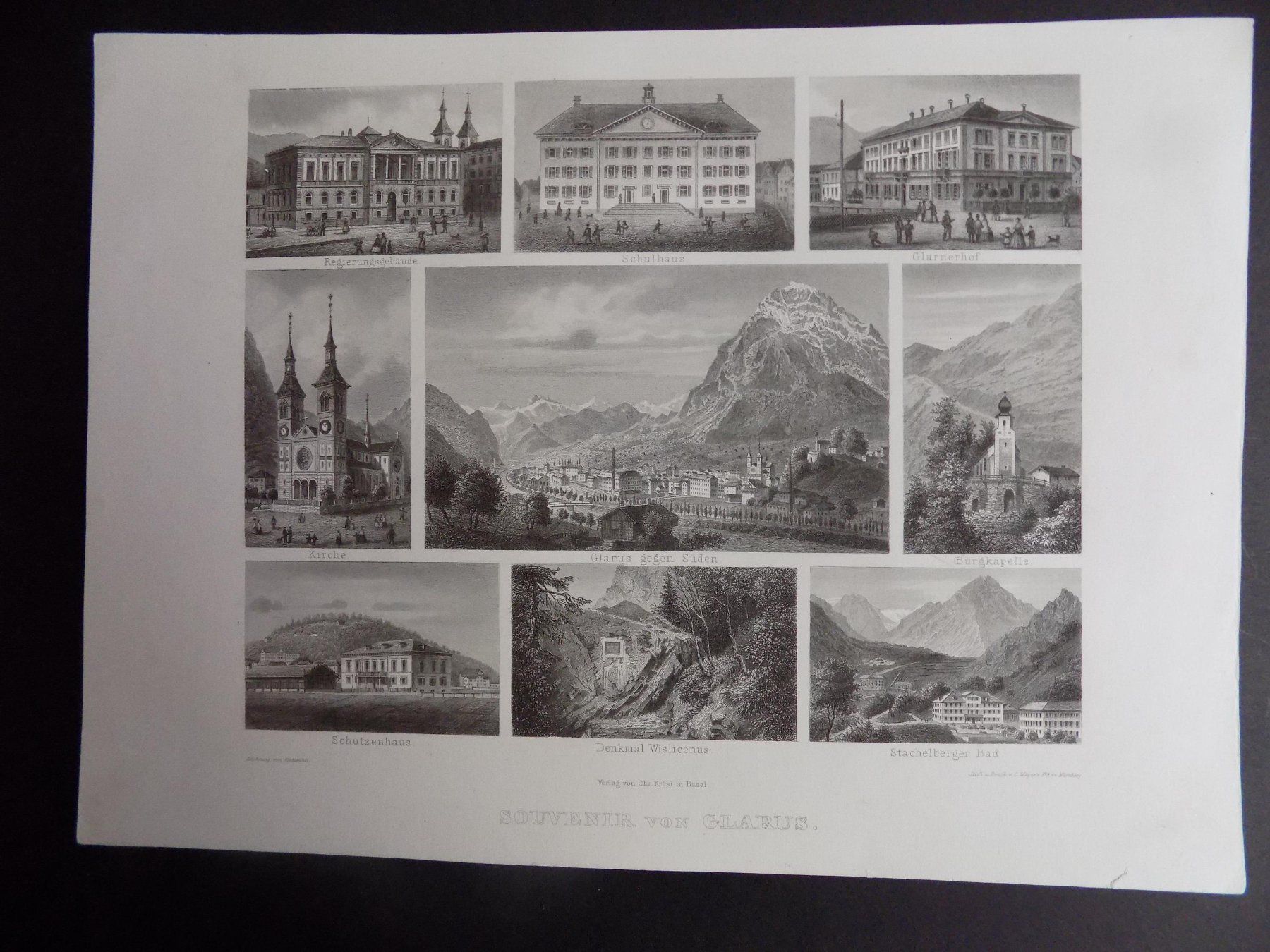Gravures: Glarus Souvenirblatt – D'occasion à Risch par Rischli15