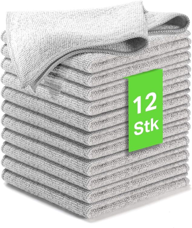 Delento Mikrofasertücher 8er Pack - Allzweck Putztücher Für Küche, Auto & Haushalt