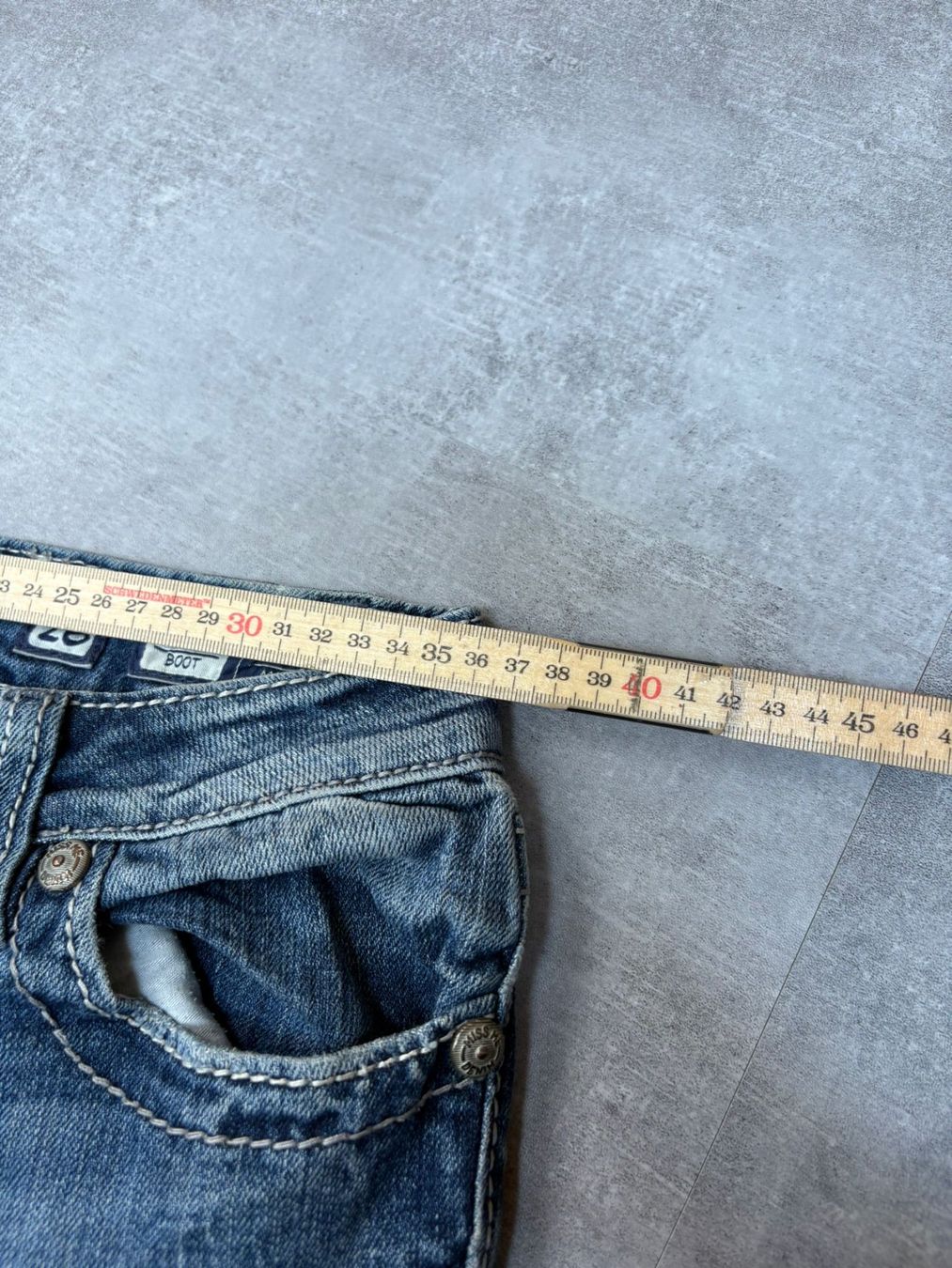 Jeans: Miss Me Bootcut Flared Jeans - Grösse S/26 – Usato da Werdenberg venduto da hase.vintage 7