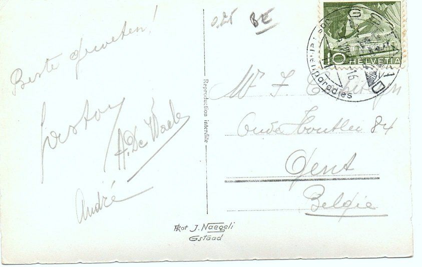 Ansichtskarten: GSTAAD Phot. J. Naegeli, Gstaad – Gebraucht aus Jona von philajona 1