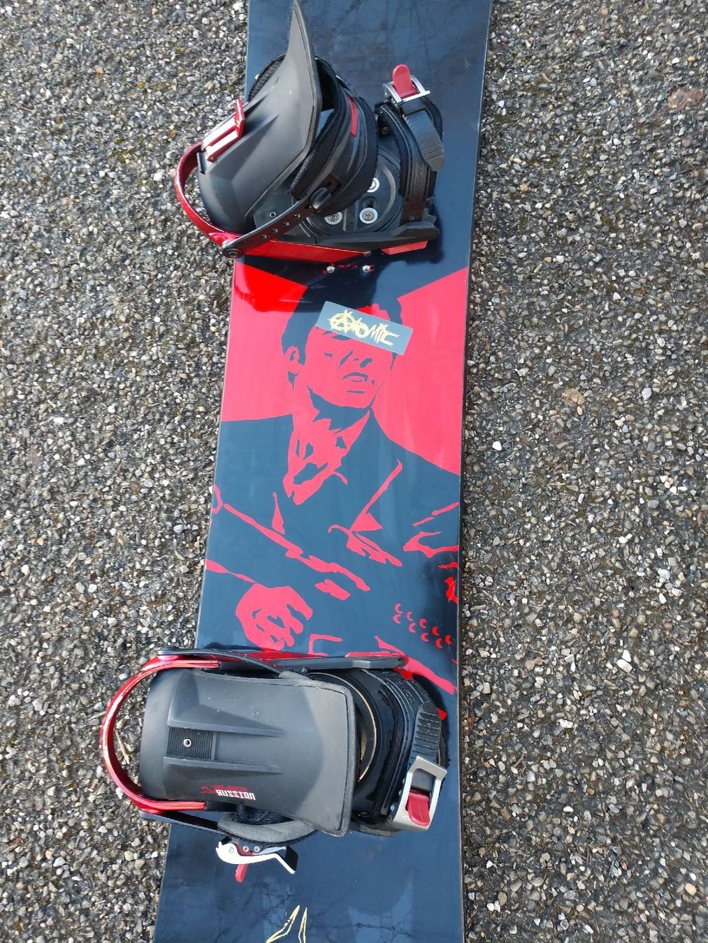 Atomic Board: Atomic Terminal Snowboard 161cm Breit 160 165 Russian Bindun – Usato da Kilchberg venduto da Iniminishort 2