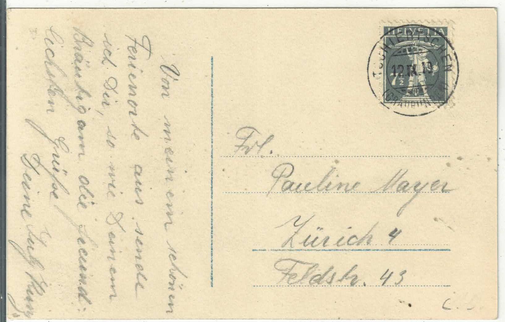 Cartoline postali: Tschiertschen - Generalansicht – Usato da Ettingen venduto da Kartenplanet 1