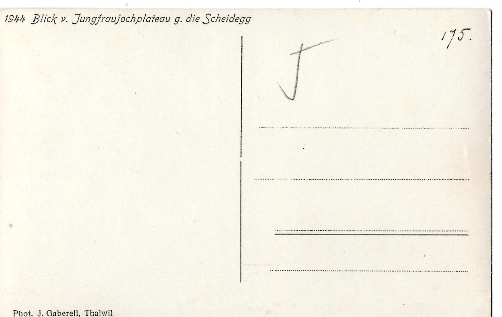 Ansichtskarten: Vintage Gaberell, Jungfraujoch, Scheidegg – Gebraucht aus Frauenfeld von Merk52 1