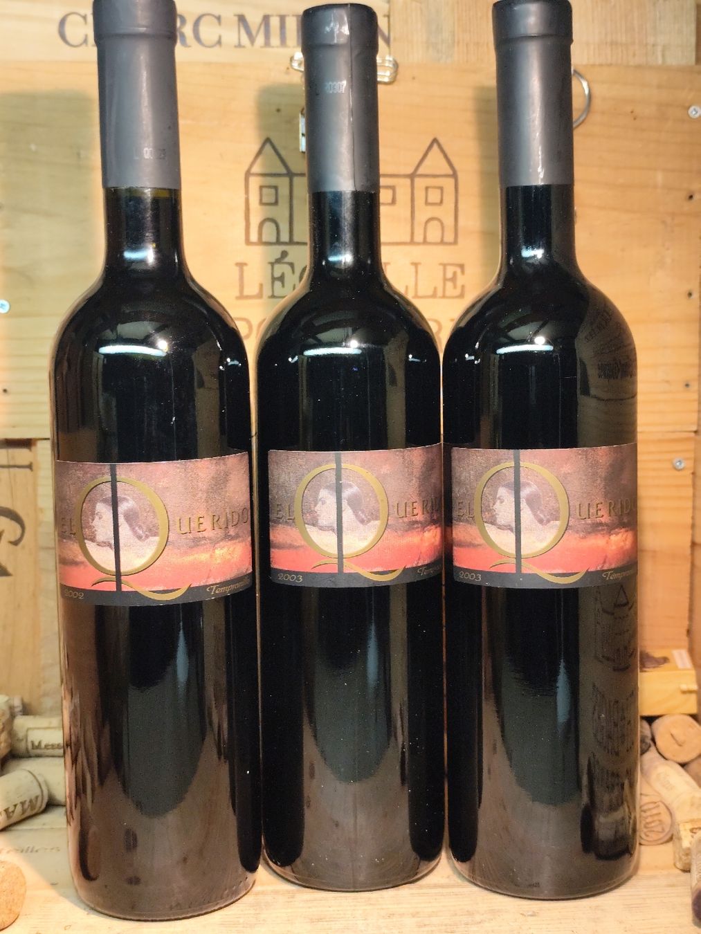 Vino: 3 x 2003 Querido,  Tempranillo en barrica – Nuovo e nell'imballaggio originale da Büsserach venduto da Vintage-vins 2