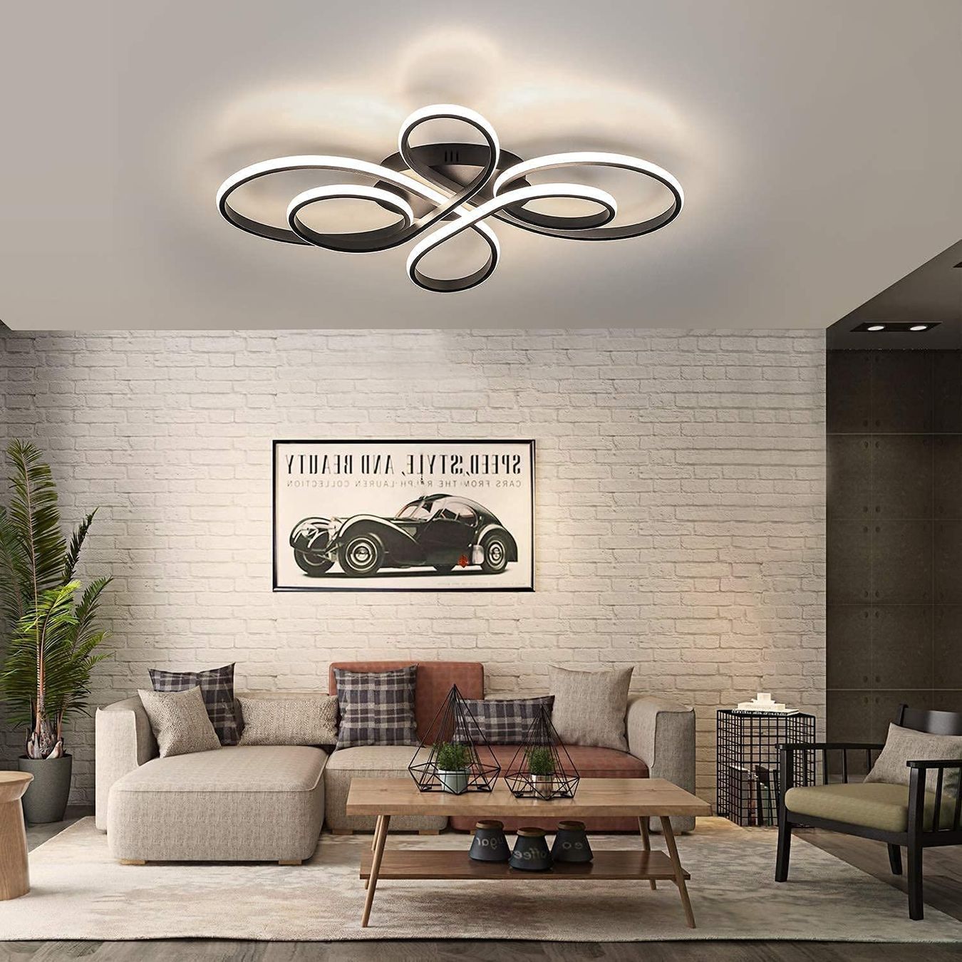 Kronleuchter & Deckenlampen: LED Deckenleuchte Deckenlampe Wohnzimmerlampe 65W dimmbar – Neu und originalverpackt aus Herisau von Serenco 2