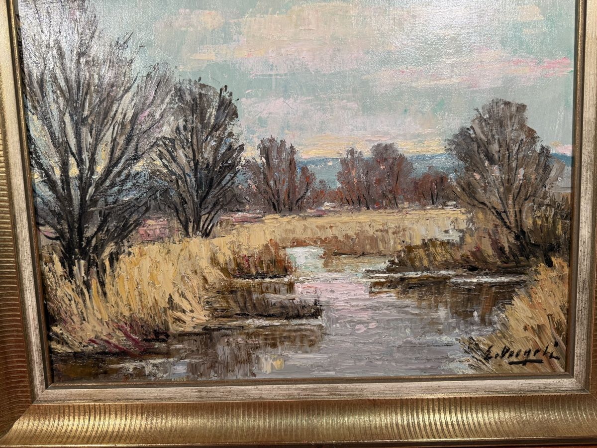 Gemälde: Tableau Paysage Riviere, Signé E Voegeli – Gebraucht aus Lausanne von vas_cdb2 1