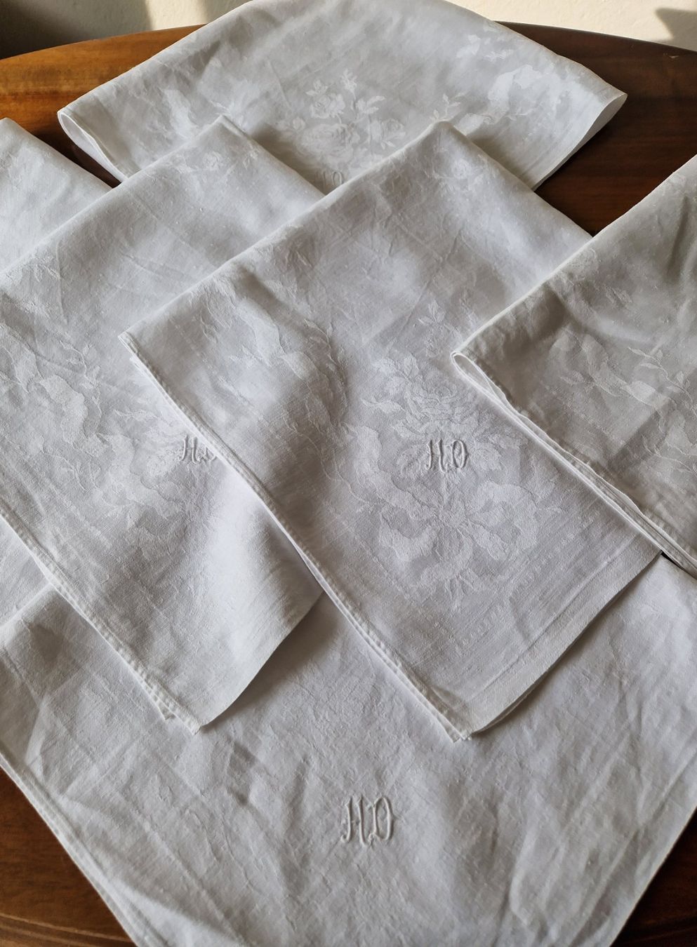 Biancheria da letto: Leinendamast Serviette Monogramm HD – Nuovo (secondo la descrizione) da Bern venduto da Antikbatik 1