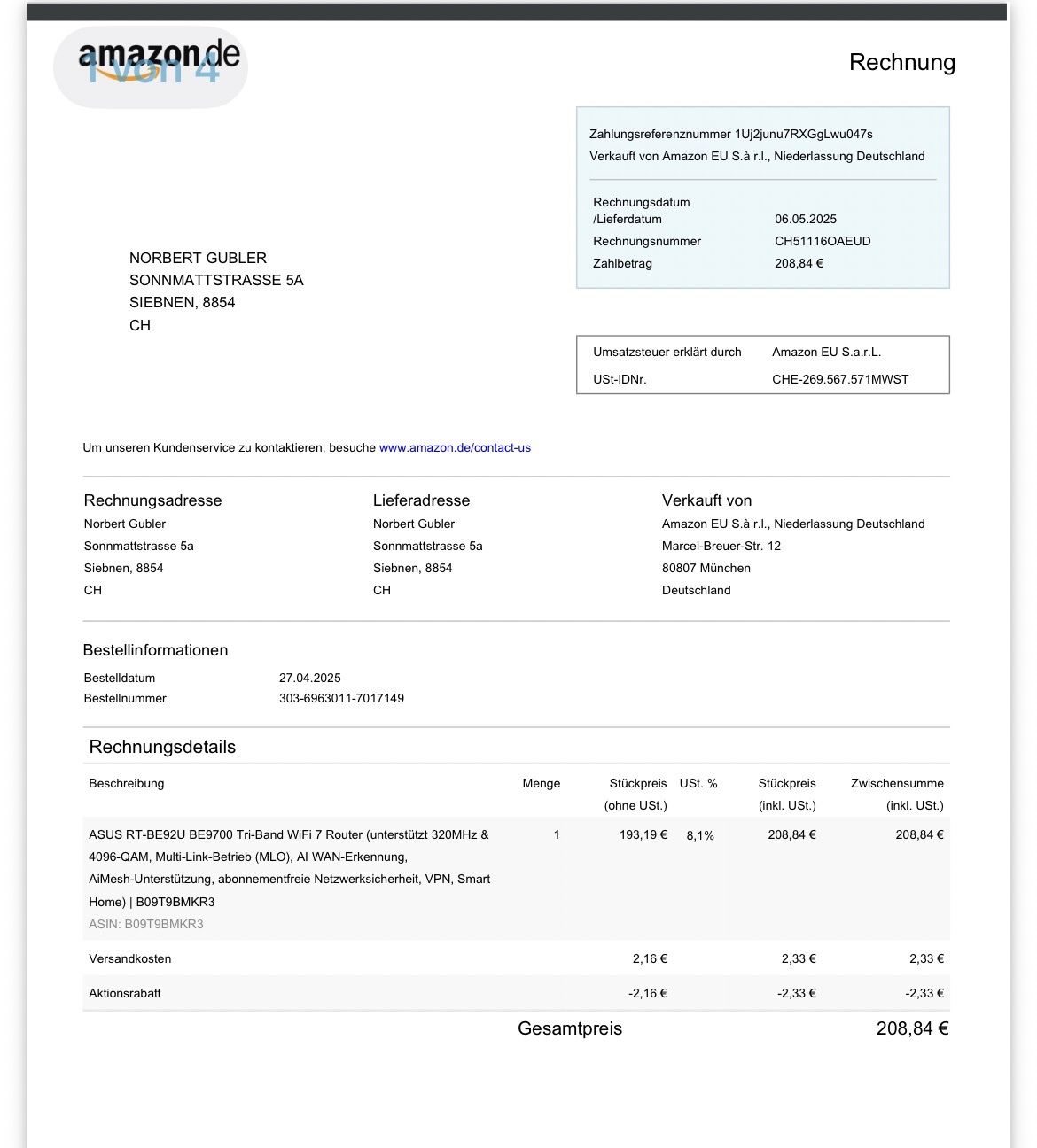 Asus Modems & Router: Asus RT BE92U BE9700 – Gebraucht aus Siebnen von gugi_siebnen 2