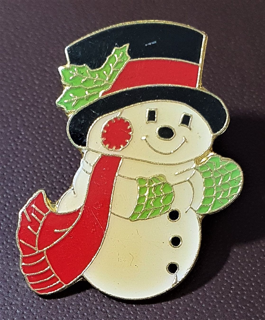 Plaketten & Abzeichen: Q602 - Pin Schneemann – Gebraucht aus Reinach BL von Boston-Verkauf