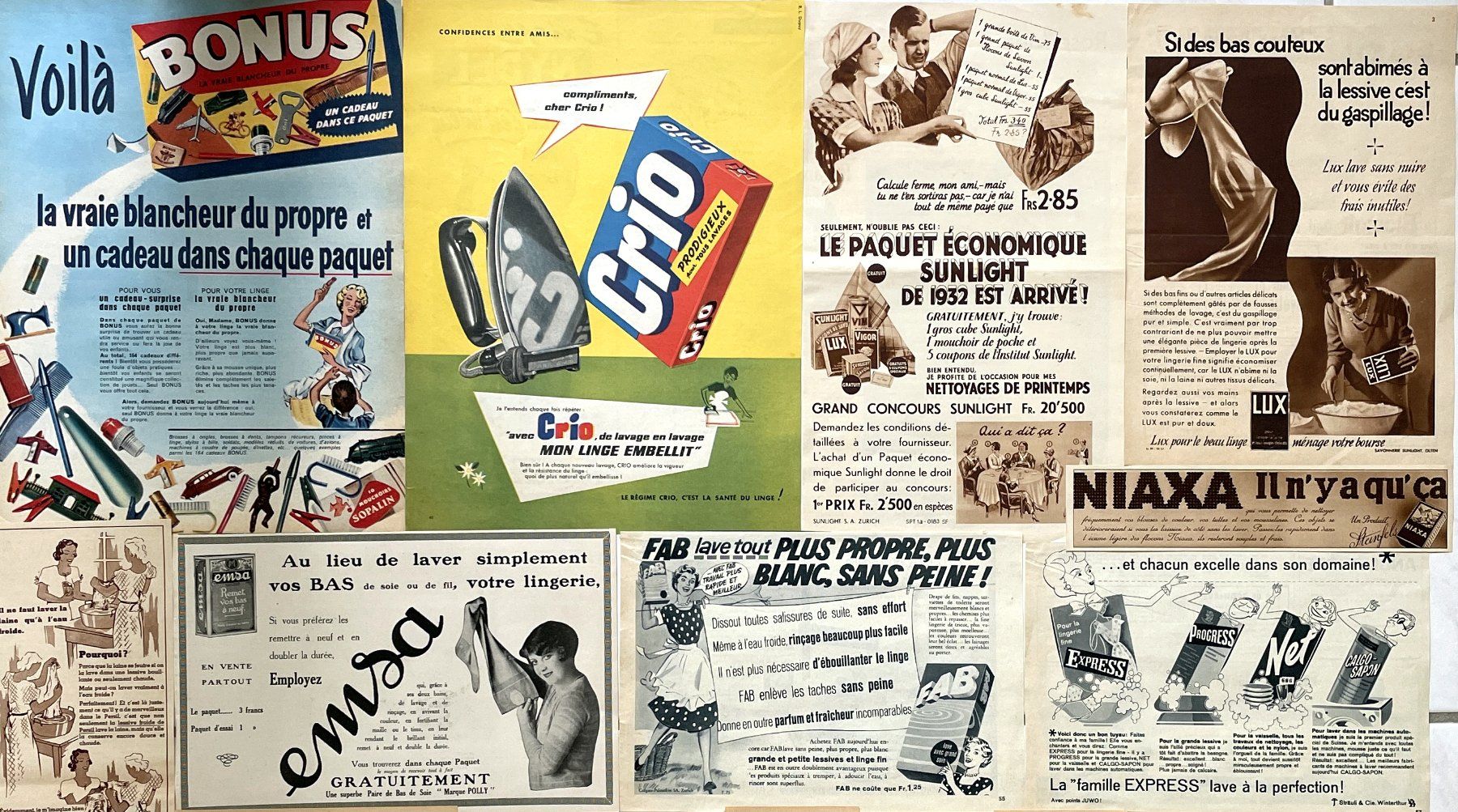 Grafica & Litografie: Waschmittel / Lessive - 20 alte Werbungen / Publicités – Usato da Savagnier venduto da Ne2065 2
