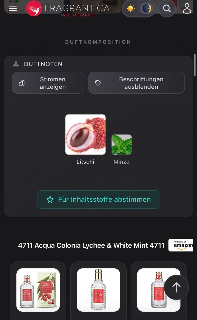 4711 Parfum & Eau de Toilette: 4711 Lychee & White Mint 5ml.EDC Abfüllung Unisex – Gebraucht aus Zürich von deruja 5