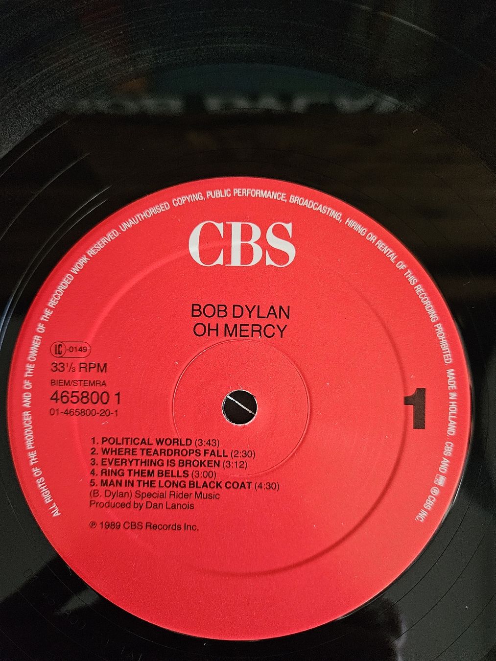 Dischi in vinile: Vinyl Schallplatte Bob Dylan Oh Mercy 1989 – Usato da Bertschikon Gossau venduto da simla09 1