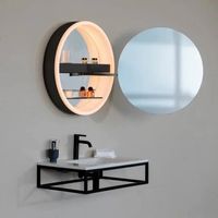 Spiegelschrank Schneider Lune D2W Schwarz matt 