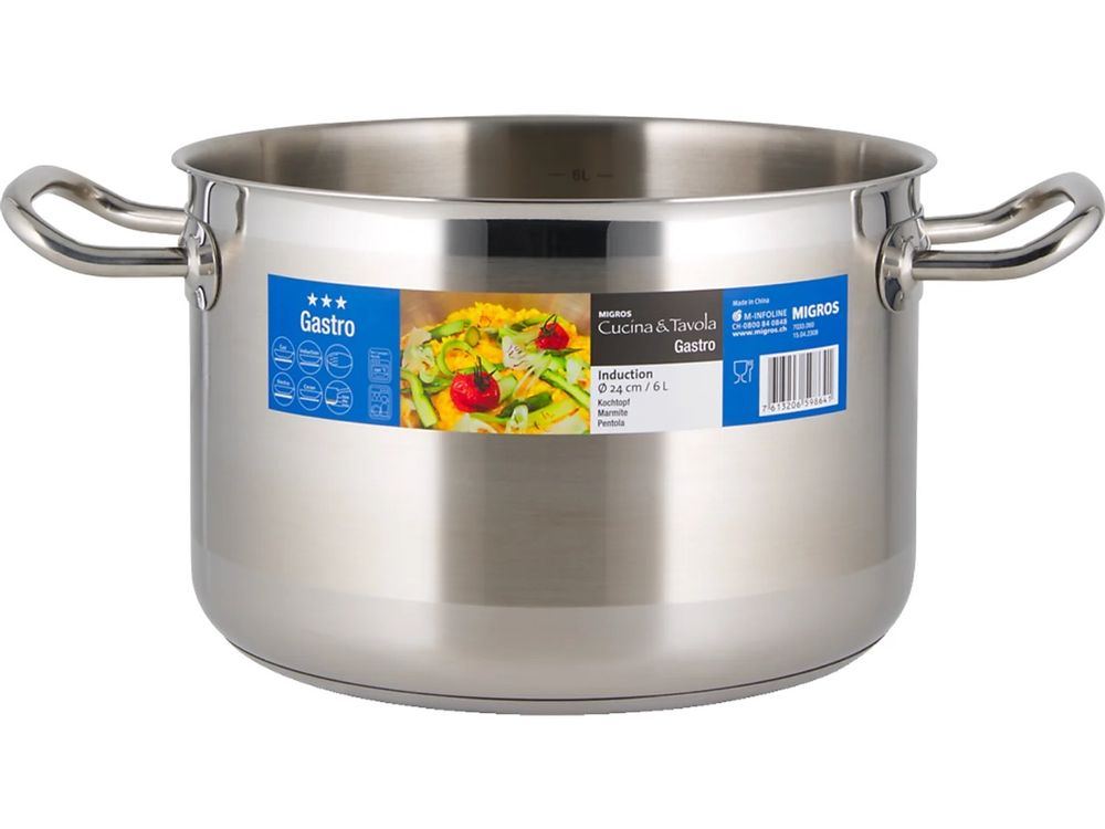 Grosser Topf Cucina & Tavola Gastro 6L Edelstahl (Neu (gemäss ...