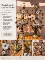 Antik zwei Kerzenständer aus Bronze
