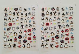 125 kleine Mini Aufkleber - Pingu
