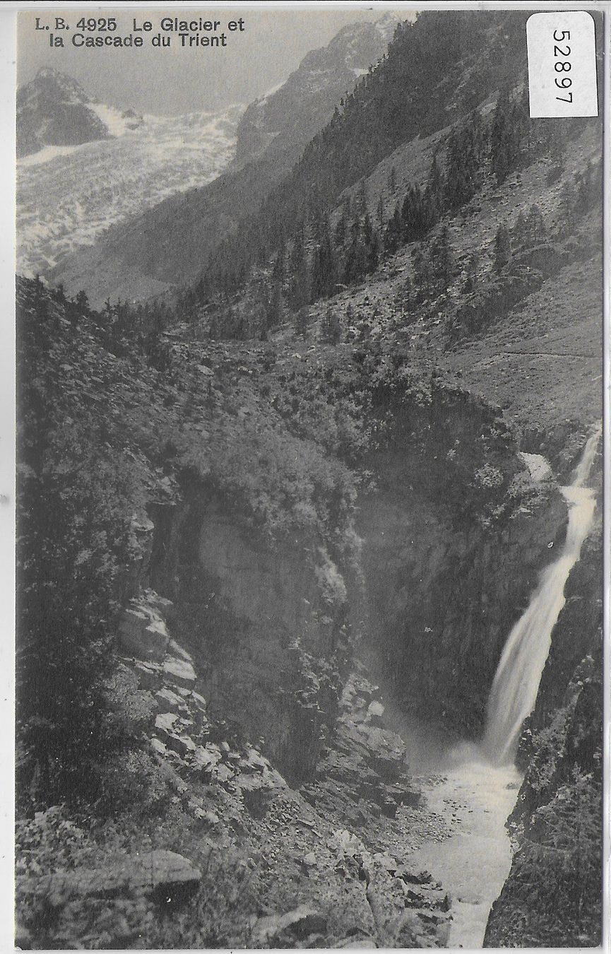 Cartes postales: Le Glacier et la Cascade du Trient – D'occasion à Ettingen par Kartenplanet