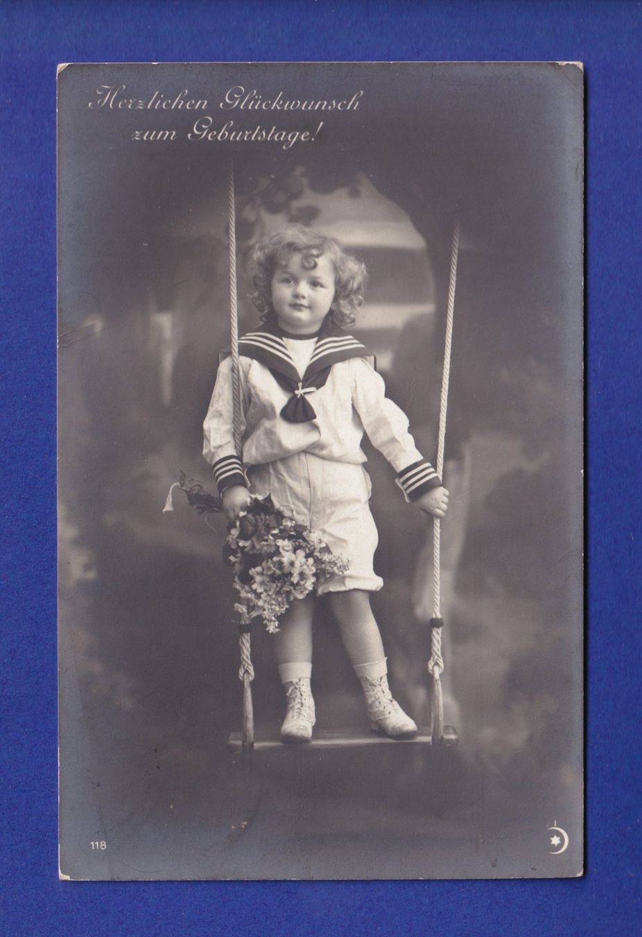Cartoline postali: ENFANT - Sur la balançoire – Usato da Pully venduto da nicecards-shop