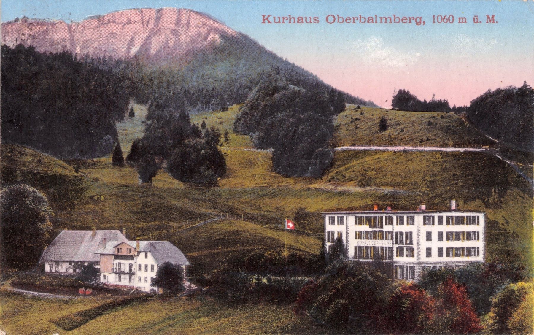Ansichtskarten: Oberbalmberg SO // 1925 Kurhotel // Sommer – Gebraucht aus Basel von intermezzo12