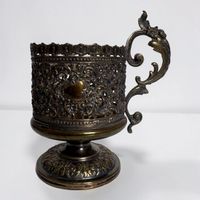 Antiker Teeglashalter Podstakannik Russischer Stil Neobarock