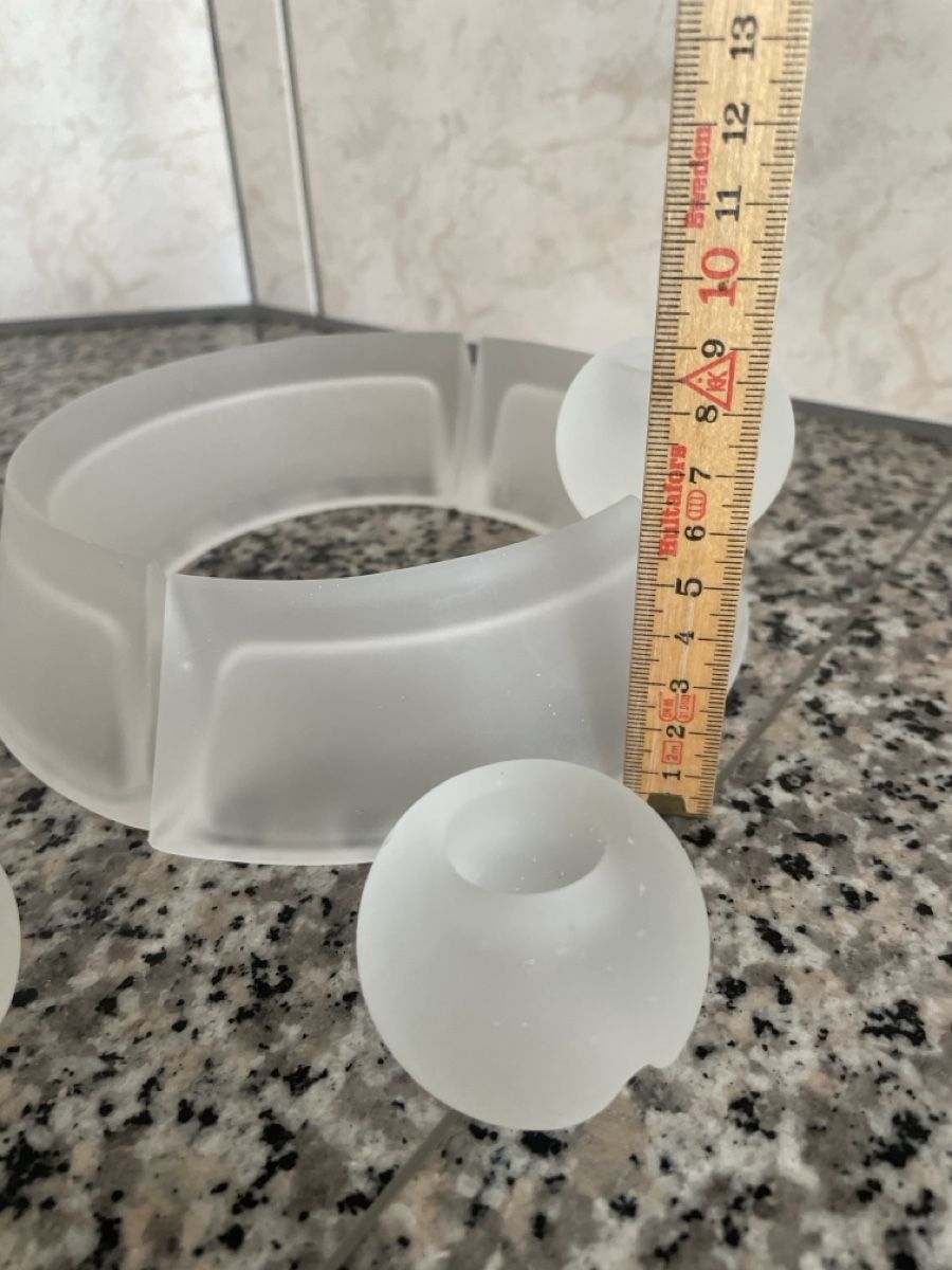Portacandele: Runder Kerzen- Halter ,  mattes  Glas – Nuovo (secondo la descrizione) da Kaiseraugst venduto da KlausSina 2