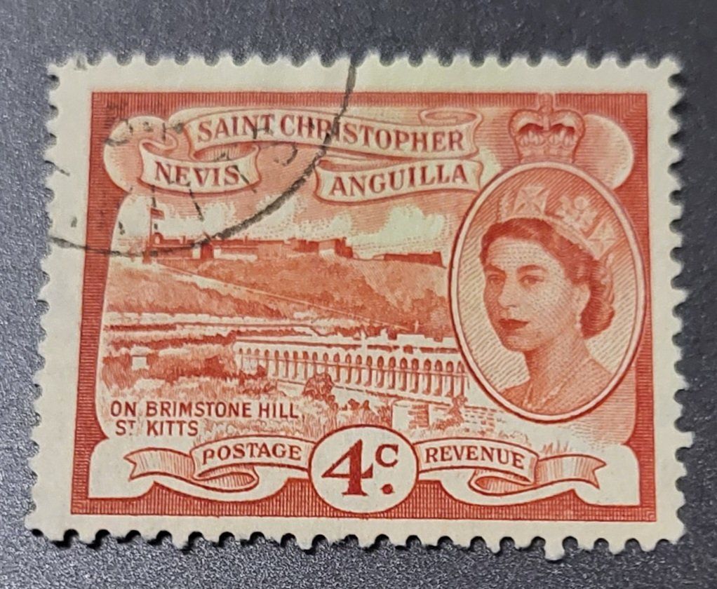 Alle Briefmarken: St. Kitts und Nevis 1954 briefmarke – Gebraucht aus St Gallen von Stampsalshobby