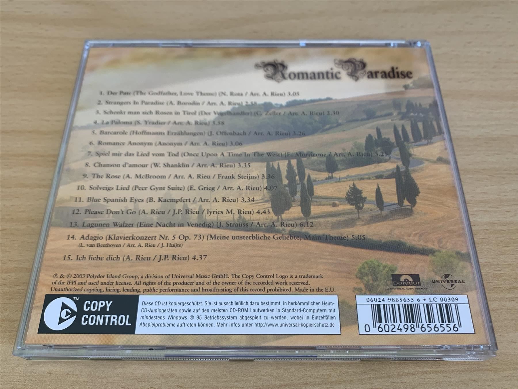 CD: André Rieu – Romantic Paradise – Usato da Rikon im Tösstal venduto da Alpenmutz 1