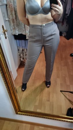 Elegante Stoffhose Gr. 40 Herbstfarbe Braun Büro chic