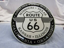 Route 66 grosses Emailschild  40 cm breit