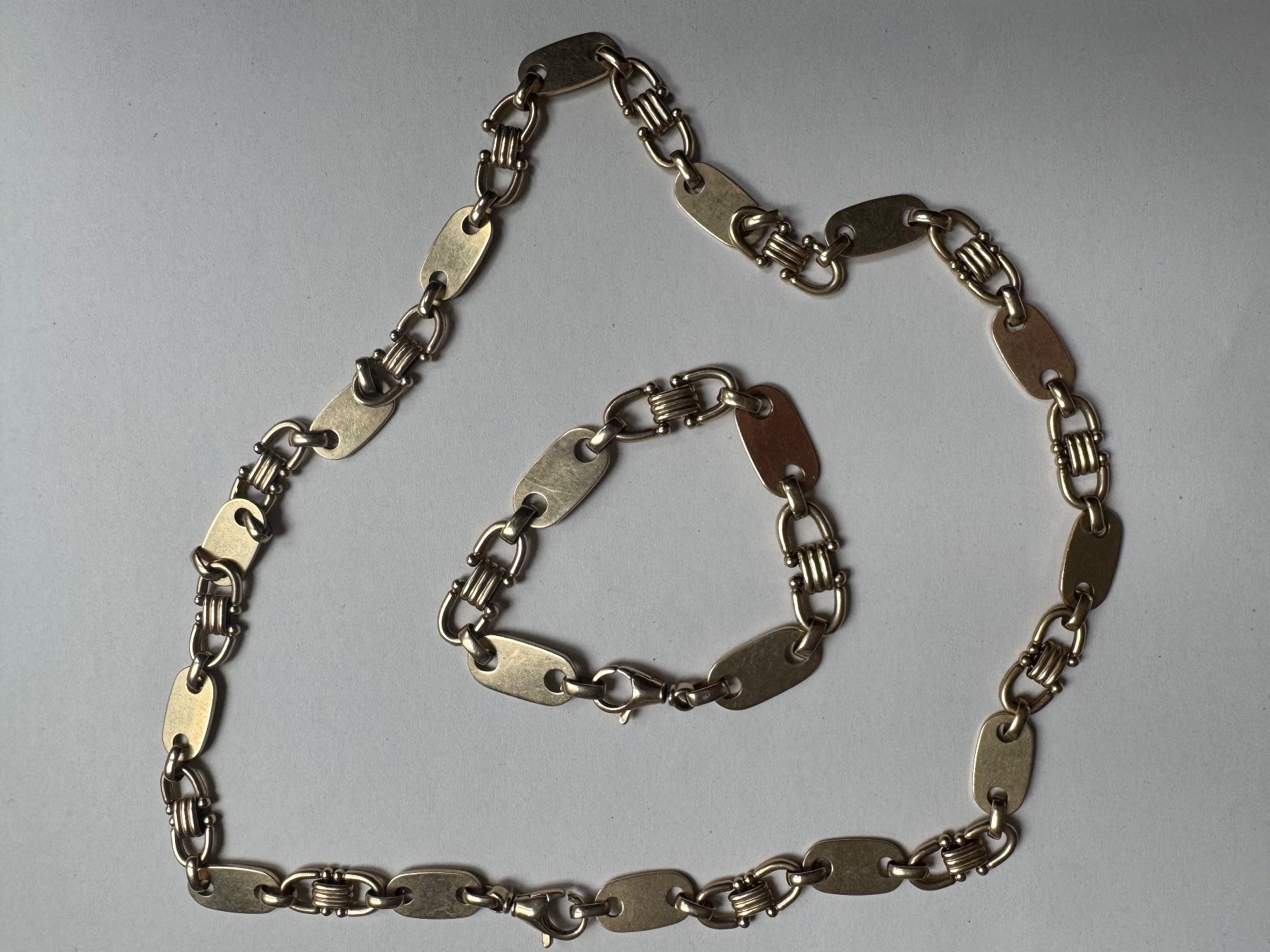Catenine: 585 Gold Plattenkette  + Armaband massiv – Usato da Rafz venduto da Dalibor1983