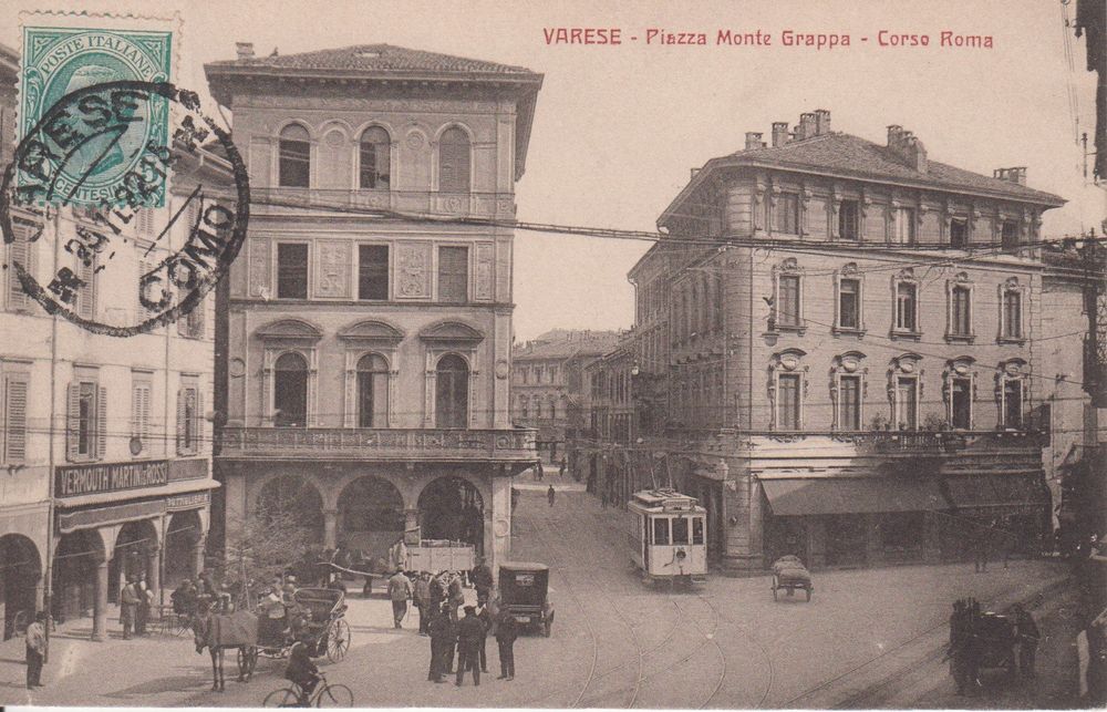 AK Varese Piazza Monte Grappa Corso Roma. Tram 1922. Rara Kaufen