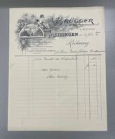 1900 Litho Rechnung A. Brügger, Meyringen, Druckerei