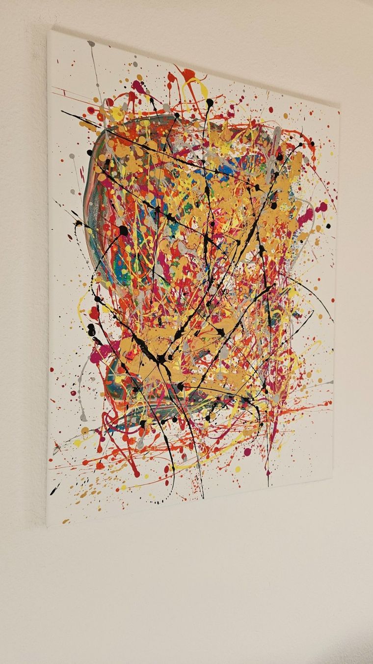 Gemälde: Tableau abstrait, couleurs vives et gaies, unique! – Neu (gemäss Beschreibung) aus Le Locle von fab_c9hh 2