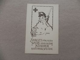 Private Schweiz 1.August Bundesfeier National Spende Karte