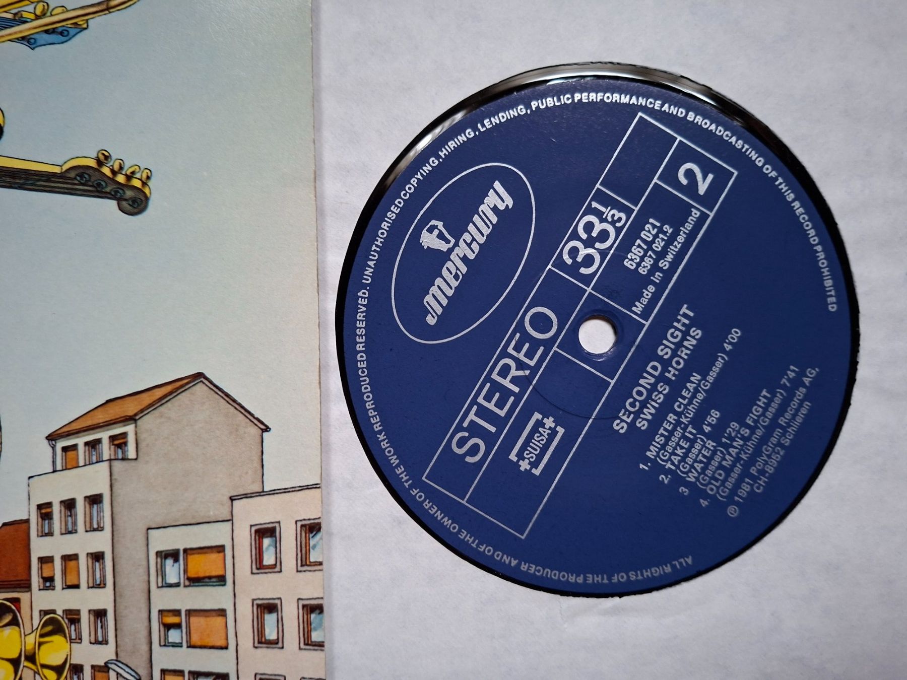Dischi in vinile: Swiss Horns - Second Sight - LP - 1981 - Mercury Records CH – Usato da Burg AG venduto da ..machine_rec.. 1