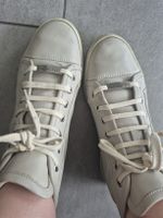 Baskets hautes Gucci cuir beige taille 38 bon état💣