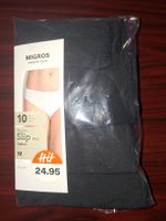Lot de 10 culottes Migros en coton noires, taille M