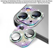 Bling Glitzer Kameraschutz Multicolor für iPhone 15 Plus