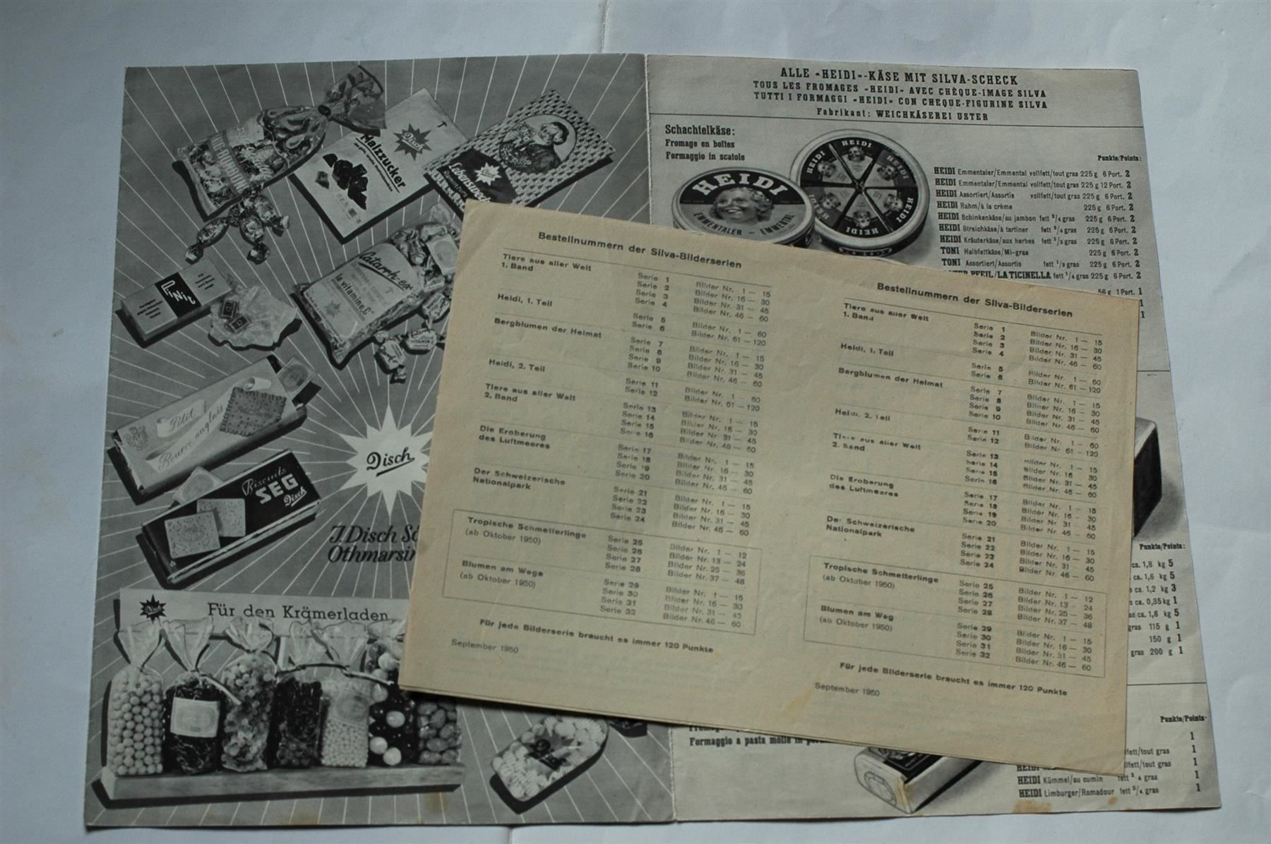 Dokumente: Silva-Werbefaltblatt Sept. 1950 – Gebraucht aus Schaffhausen von RolfMeister 2