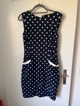Sommerliches Punktemuster Kleid - Vintage Stil, Gr. S