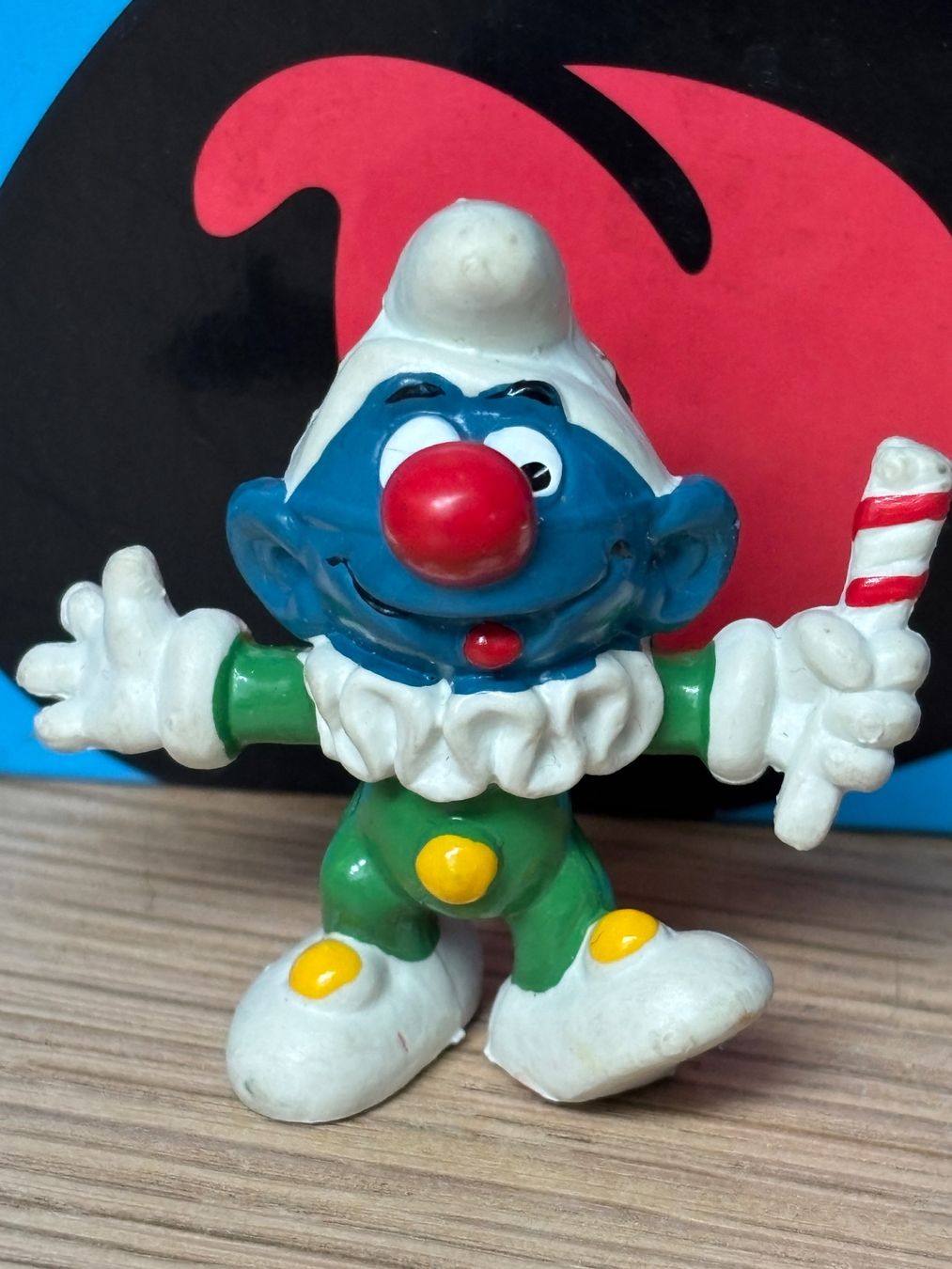 Schleich Statuette: Clown-Schlumpf, grün – Usato da Lyss venduto da Duckszone
